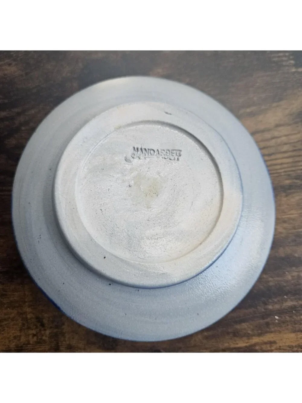Vintage Salt Glaze Blue Chamber Candle Holder, Made in Germany